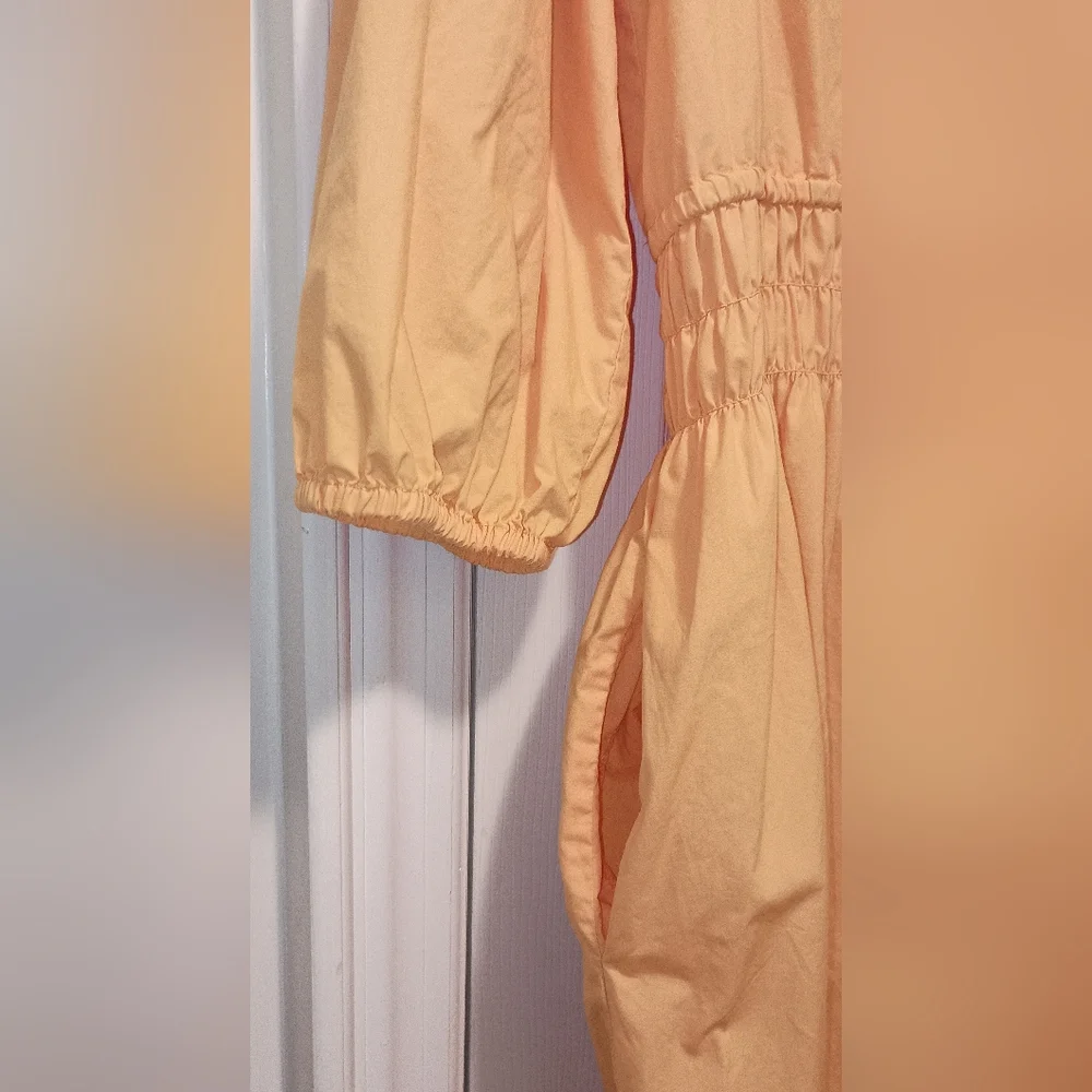 Talbots smocked poplin Midi Dress Size 16 Petite - Picture 6 of 6